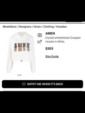 AMEN White Hoodie with Branded Neck Tag